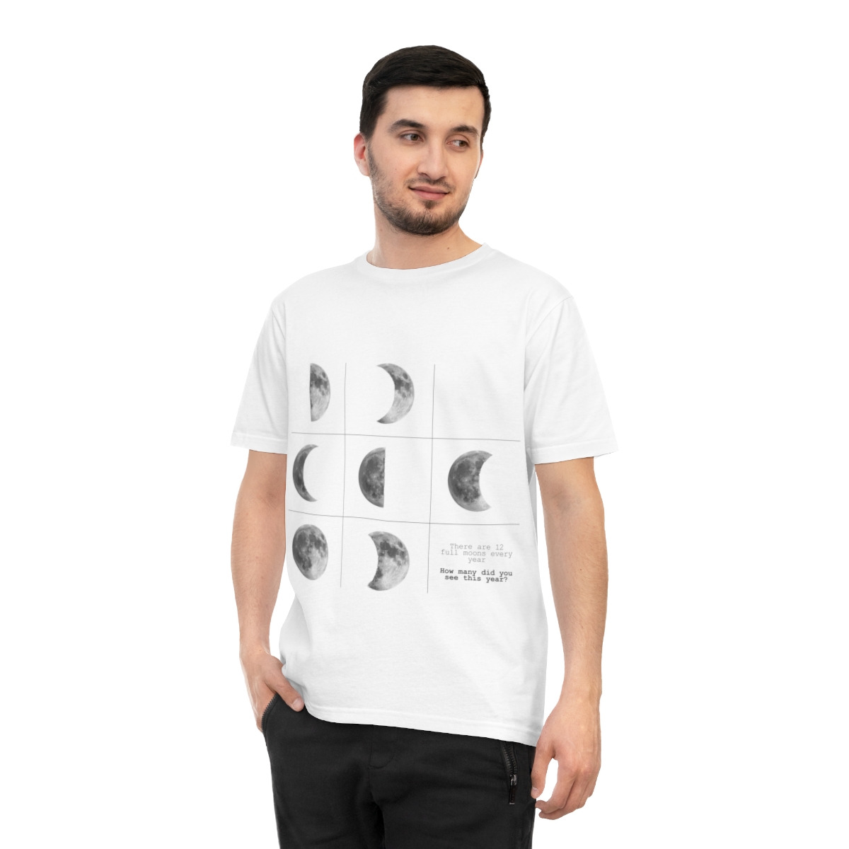 Moon phases black and white tshirt — 5