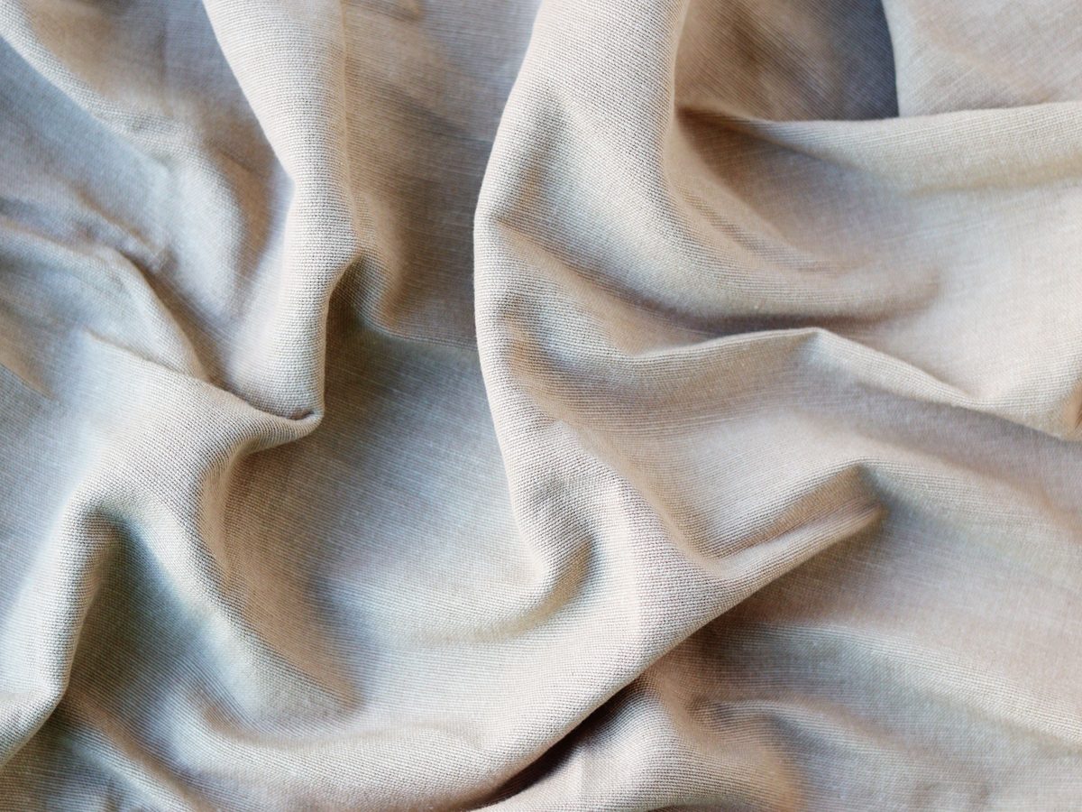 Close-up of premium soft cotton fabric, naturally draped